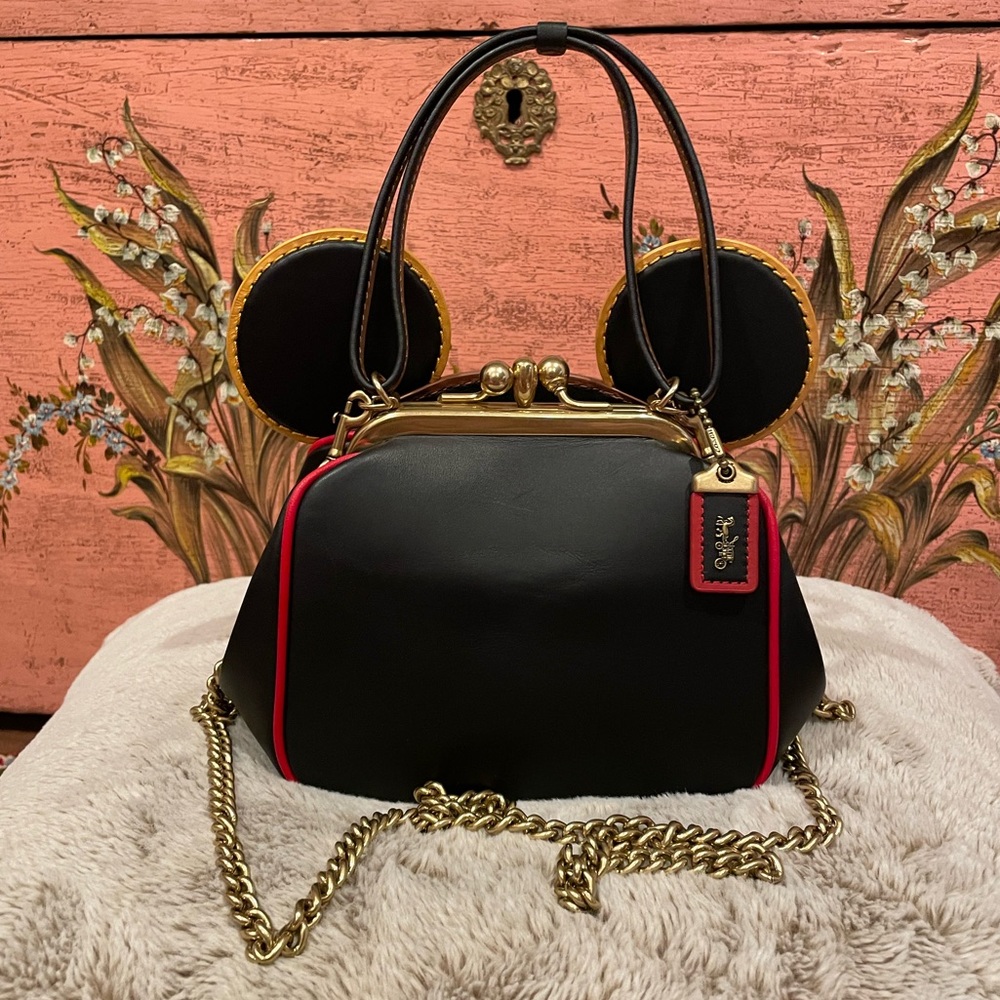 Coach Disney Mickey Mouse X KEITH HARING - Kisslock Mickey Ears Crossbody - Picture 2 of 14